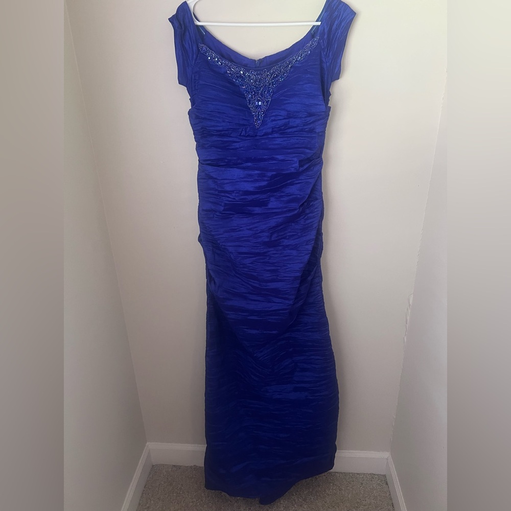 Alex Evenings Crushed Taffeta Formal Gown
